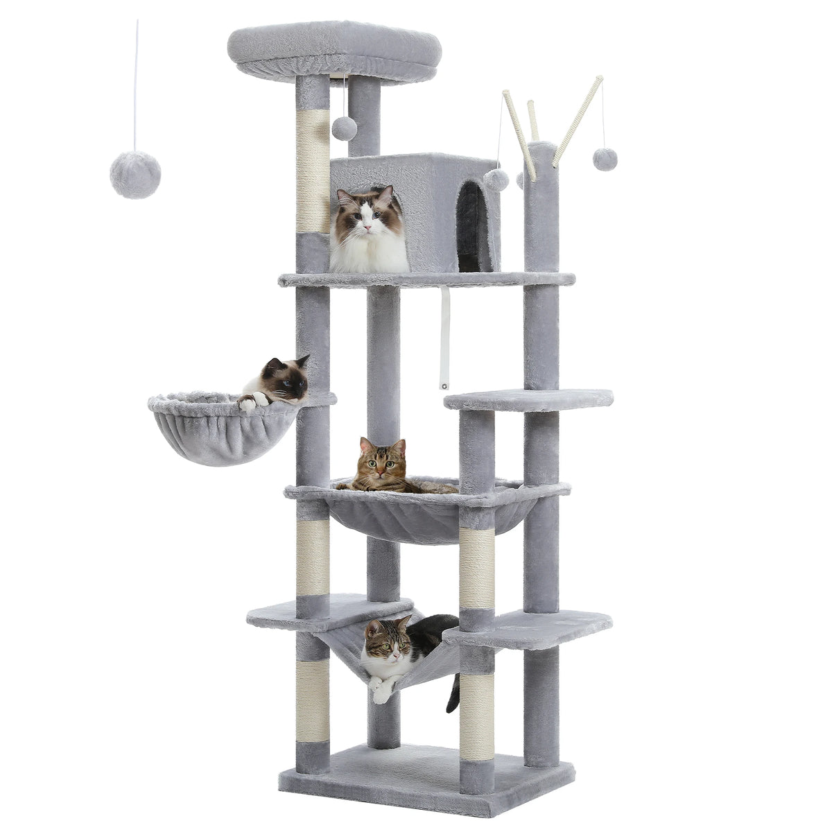 Multi-Level Plush Cat Tree & Condo — product view 9