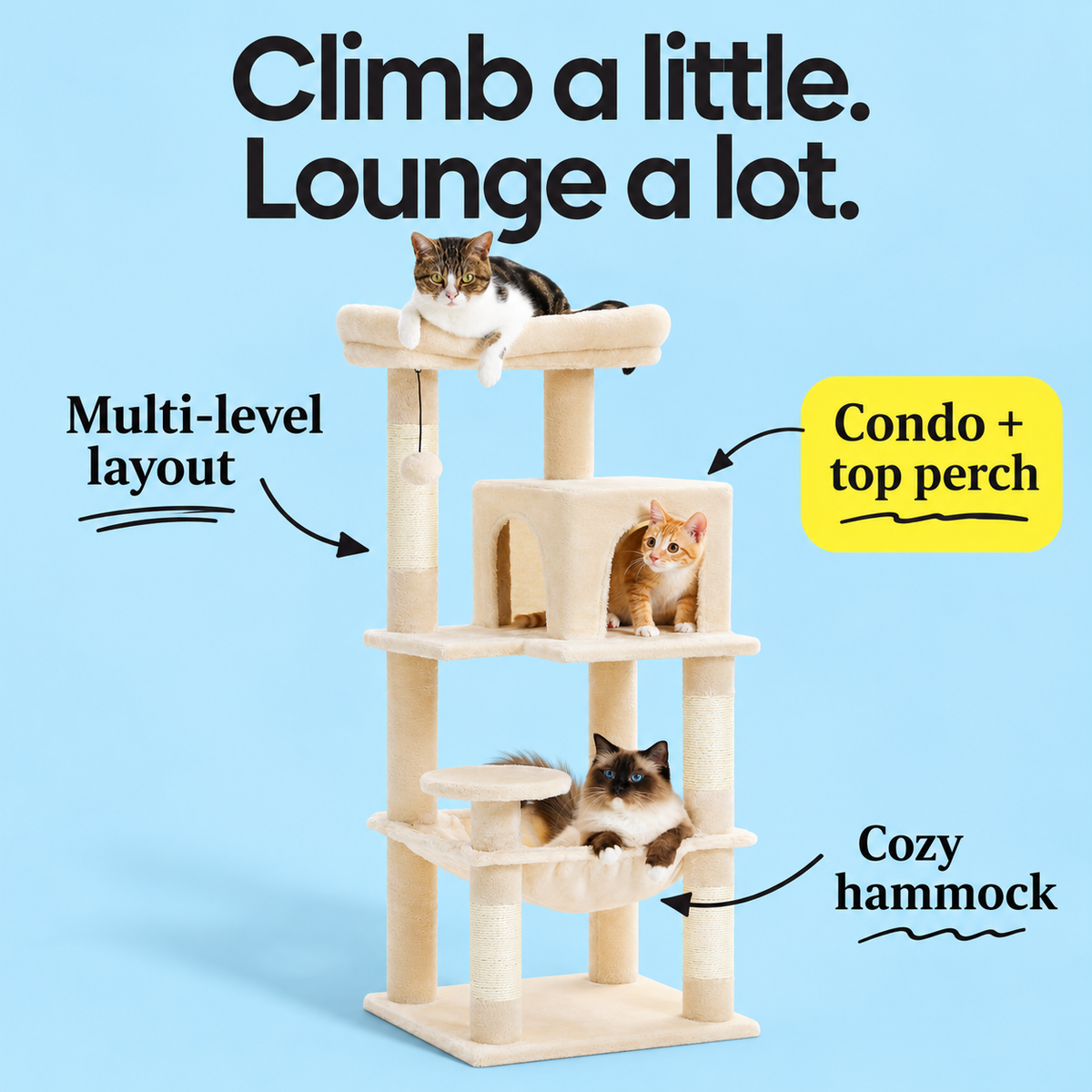 Hammock Cat Tower — feature details